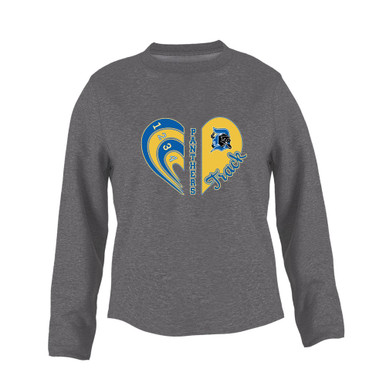 Dudley Panthers Heart Track Women's Sweatshirt