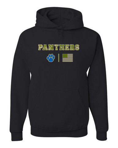 Dudley Panthers Paw Camo Flag Men's Premium Hoodie