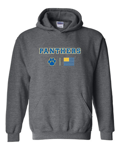Dudley Panthers Paw Team Colors Flag Men's Hoodie