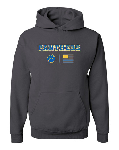 Dudley Panthers Paw Team Colors Flag Men's Premium Hoodie