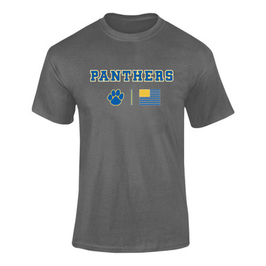 Dudley Panthers Paw Team Colors Flag Men's SS T-Shirt
