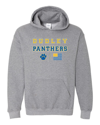 Dudley Panthers Paw Spirit Flag Men's Hoodie