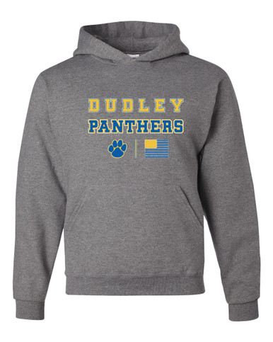 Dudley Panthers Paw Spirit Flag Men's Premium Hoodie