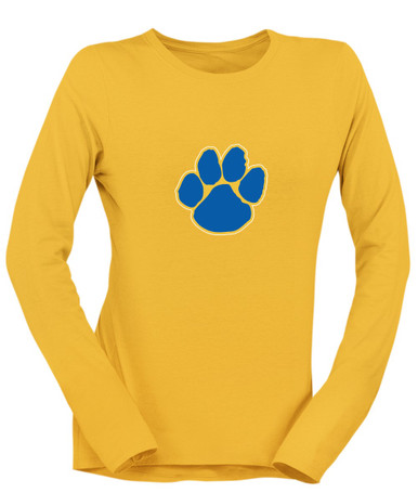 Dudley Panthers Paw Mascot #1 Women's LS T-Shirt