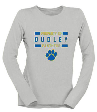 Dudley Panthers Paw Property Of Women's Premium LS T-Shirt