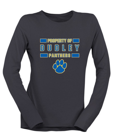 Dudley Panthers Paw Property Of Women's LS T-Shirt