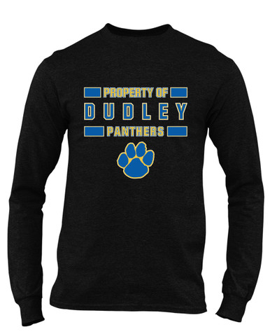 Dudley Panthers Paw Property Of Men's LS T-Shirt