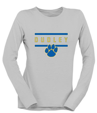 Dudley Panthers Paw Mascot #4 Women's LS T-Shirt