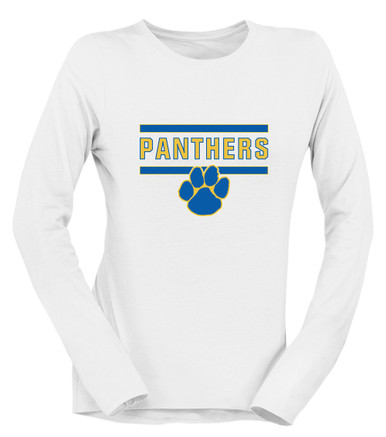 Dudley Panthers Paw Mascot #5 Women's LS T-Shirt