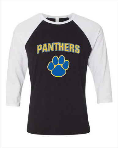 Dudley Panthers Paw Mascot #6 Women's Baseball T-Shirt
