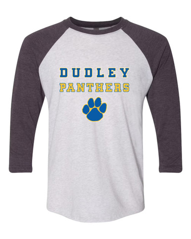 Dudley Panthers Paw Spirit Women's Baseball T-Shirt