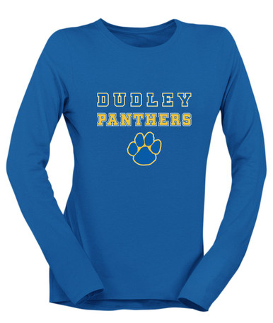 Dudley Panthers Paw Spirit Women's LS T-Shirt