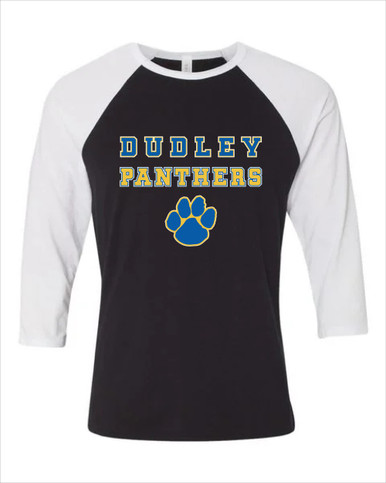 Dudley Panthers Paw Spirit Men's Baseball T-Shirt