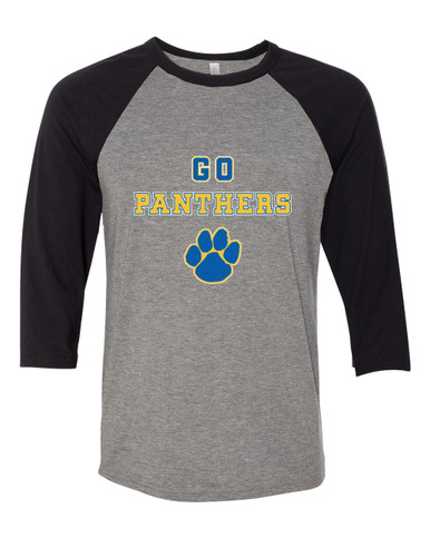 Dudley Panthers Paw Go Team Women's Baseball T-Shirt