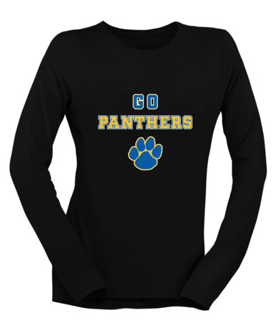 Dudley Panthers Paw Go Team Women's LS T-Shirt