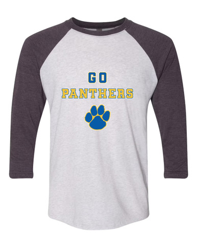 Dudley Panthers Paw Go Team Men's Baseball T-Shirt