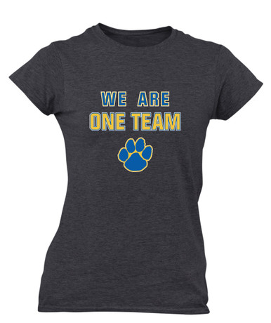 Dudley Panthers Paw We Are One Team Women's SS T-Shirt