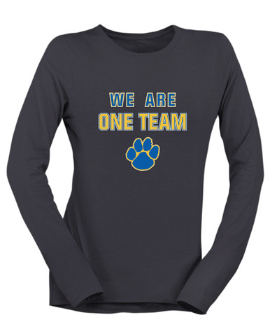 Dudley Panthers Paw We Are One Team Women's LS T-Shirt
