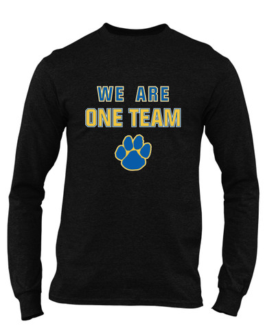 Dudley Panthers Paw We Are One Team Men's LS T-Shirt