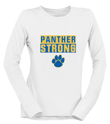 Dudley Panthers Paw Strong #1 Women's LS T-Shirt