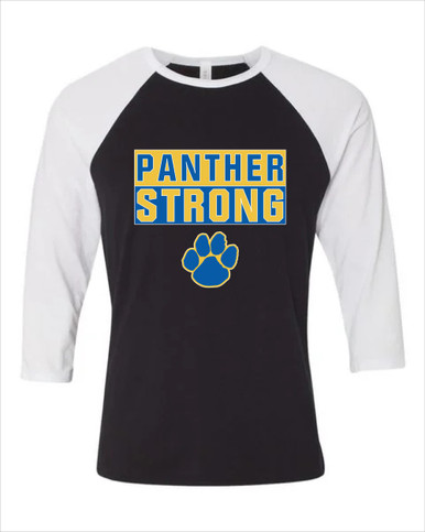 Dudley Panthers Paw Strong #1 Women's Baseball T-Shirt