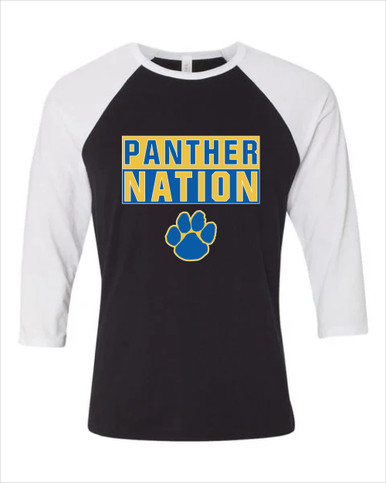 Dudley Panthers Paw Nation #1 Men's Baseball T-Shirt