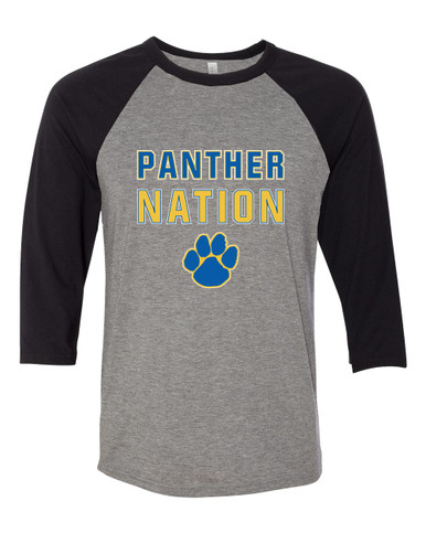 Dudley Panthers Paw Nation #2 Men's Baseball T-Shirt