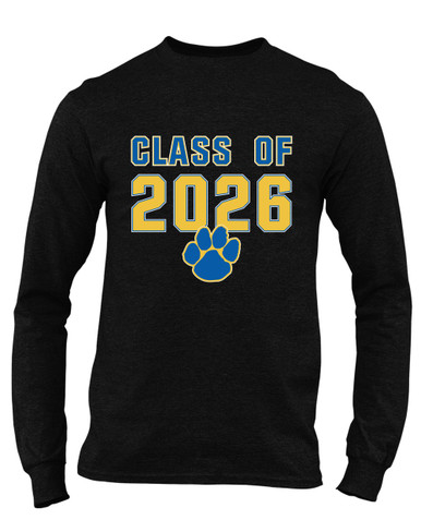 Dudley Panthers Paw Class of 2026 Men's LS T-Shirt
