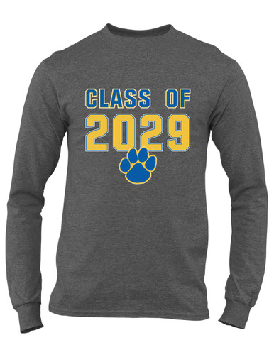 Dudley Panthers Paw Class of 2029 Men's Premium LS T-Shirt