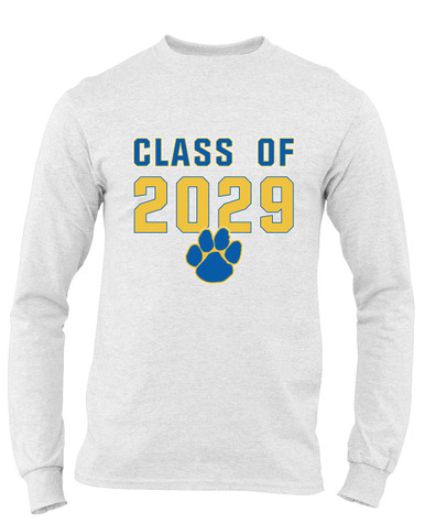 Dudley Panthers Paw Class of 2029 Men's LS T-Shirt