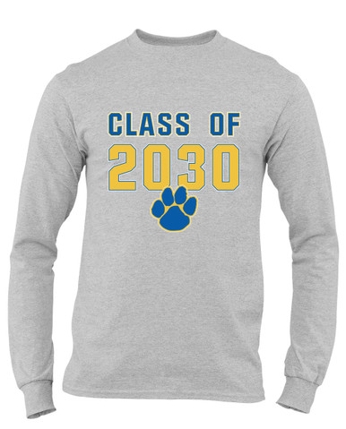 Dudley Panthers Paw Class of 2030 Men's Premium LS T-Shirt