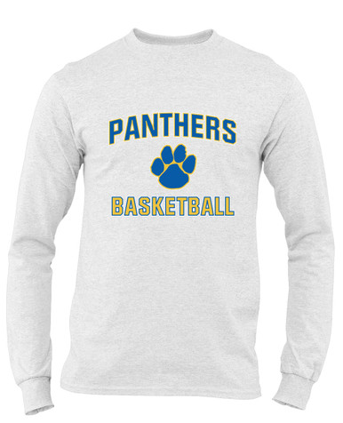 Dudley Panthers Paw Basketball #1 Men's LS T-Shirt
