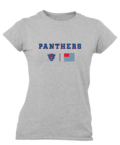 Midway Panthers Head Team Colors Flag Women's SS T-Shirt