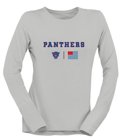 Midway Panthers Head Team Colors Flag Women's Premium LS T-Shirt