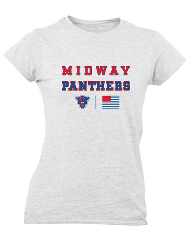 Midway Panthers Head Spirit Flag Women's SS T-Shirt