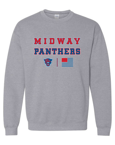 Midway Panthers Head Spirit Flag Men's Sweatshirt