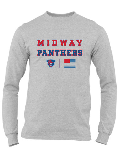 Midway Panthers Head Spirit Flag Men's LS T-Shirt