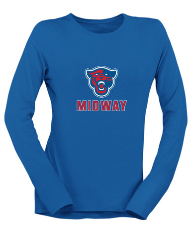 Midway Panthers Head Mascot #2 Women's LS T-Shirt