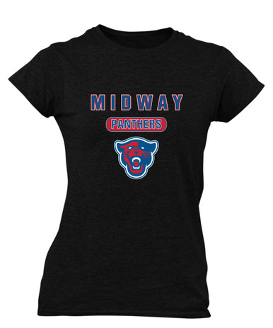 Midway Panthers Head Mascot #3 Women's SS T-Shirt
