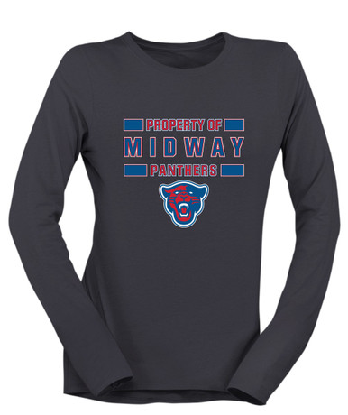 Midway Panthers Head Property Of Women's LS T-Shirt