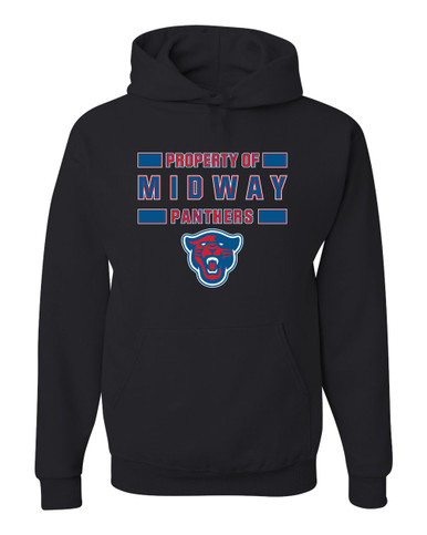 Midway Panthers Head Property Of Men's Premium Hoodie