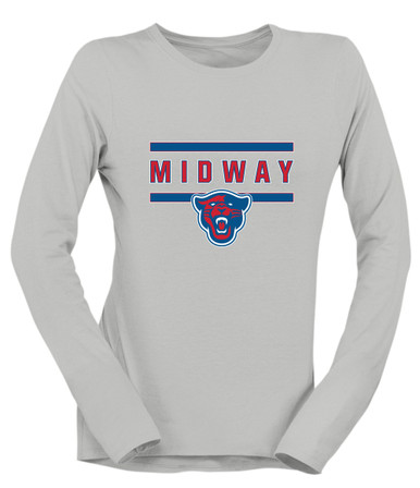 Midway Panthers Head Mascot #4 Women's Premium LS T-Shirt
