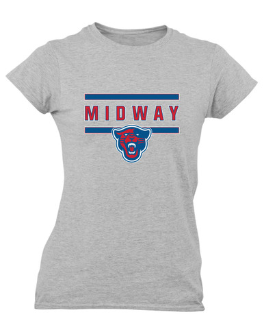 Midway Panthers Head Mascot #4 Women's SS T-Shirt