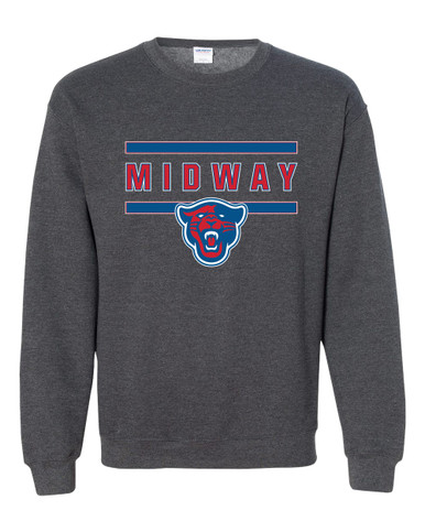 Midway Panthers Head Mascot #4 Men's Sweatshirt
