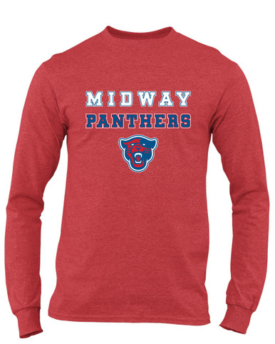 Midway Panthers Head Spirit Men's LS T-Shirt