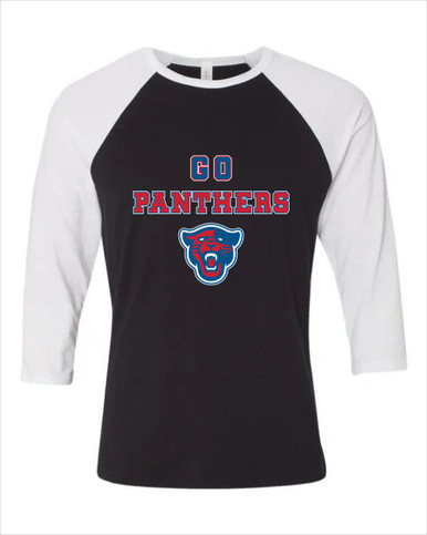 Midway Panthers Head Go Team Women's Baseball T-Shirt