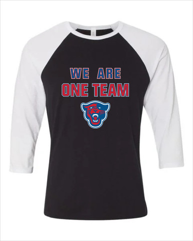 Midway Panthers Head We Are One Team Men's Baseball T-Shirt
