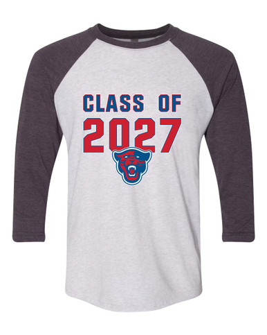 Midway Panthers Head Class of 2027 Men's Baseball T-Shirt