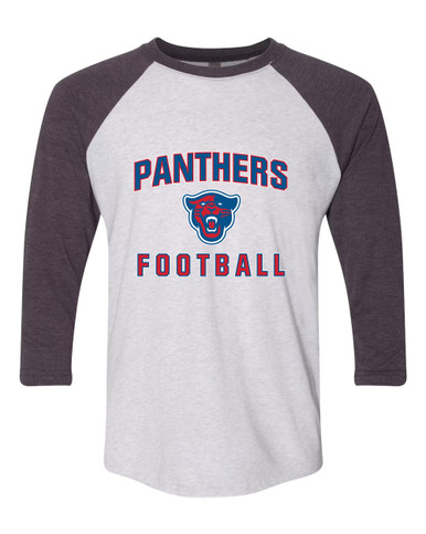 Midway Panthers Head Football #1 Women's Baseball T-Shirt
