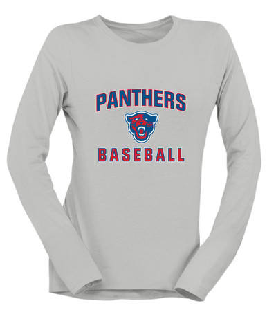 Midway Panthers Head Baseball #1 Women's Premium LS T-Shirt